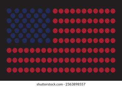 Pickleball USA Flag Design Template