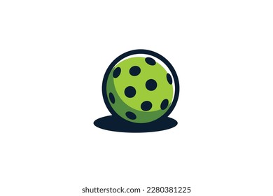 pickleball vector in green color with lighting effect.