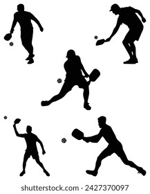 Pickleball vector, Pickleball Silhouette tshirt design vector