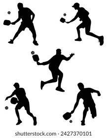 Pickleball vector, Pickleball Silhouette tshirt design vector