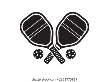 Pickleball vector, Vector traditional Symbol Icon for playing pickleball