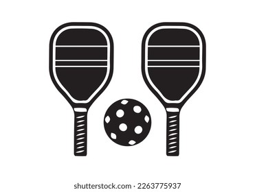 Pickleball vector, Vector traditional Symbol Icon for playing pickleball