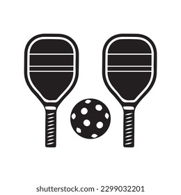 Pickleball vector, Vector traditional Symbol Icon for playing pickleball
