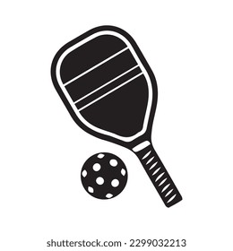 Pickleball vector, Vector traditional Symbol Icon for playing pickleball
