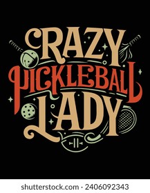 Pickleball vector t-shirt design, EPS-10.
