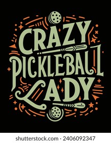 Pickleball vector t-shirt design, EPS-10.