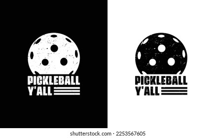 Pickleball Y'all T shirt design, typography