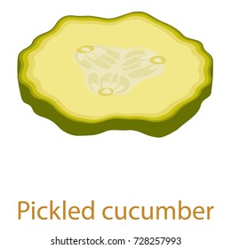 Pickled cucumber icon. Isometric illustration of pickled cucumber icon for web