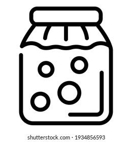 Pickled food icon. Outline pickled food vector icon for web design isolated on white background