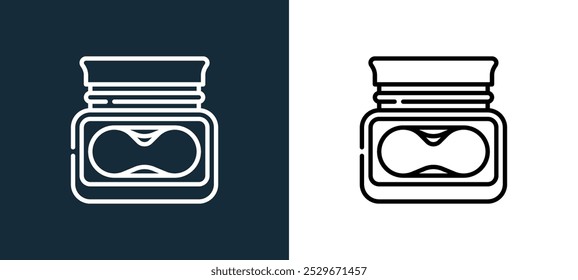 pickled icon isolated on white and black colors. pickled outline linear vector icon from mid autumn festival collection for mobile apps, web and ui.