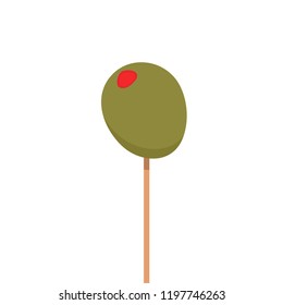 Pickled olives cartoon vector. free space for text. wallpaper.
