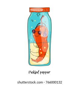 Pickled pepper illustration