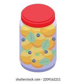 Pickled tomato icon. Isometric of Pickled tomato vector icon for web design isolated on white background