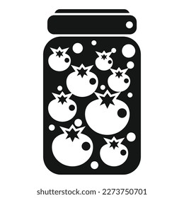 Pickled tomato icon simple vector. Vegetable food. Can product