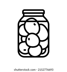 pickled tomato line icon vector. pickled tomato sign. isolated contour symbol black illustration
