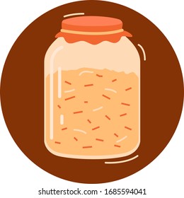 Pickles icon (cabbage). Vector Illustration