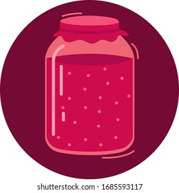 Pickles icon (raspberries jam). Vector Illustration