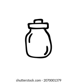 Pickles Jar Icon In Vector. Logotype - Doodle