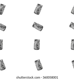 pickles in jars. Pickled realistic cucumbers. Vector illustration.