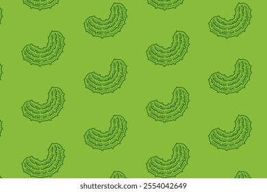 pickles line art vector seamless pattern on green background doodle green pickles vegetable pattern background. hand drawn pickled cucumber seamless pattern. seamless pattern of pickles background