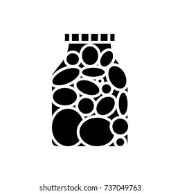 pickles - marinade tomato icon, vector illustration, black sign on isolated background