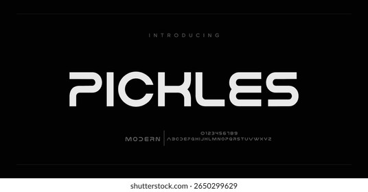 Pickles Minimal luxury font alphabet logo. Typography beauty fashion elegant minimalist serif italic fonts decorative wedding vintage retro logos. vector illustration