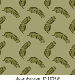 Pickles Pattern , Illustration, Vector On White Background