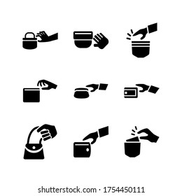 pickpocket icon or logo isolated sign symbol vector illustration - Collection of high quality black style vector icons
