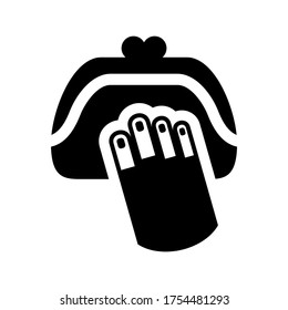 pickpocket icon or logo isolated sign symbol vector illustration - high quality black style vector icons
