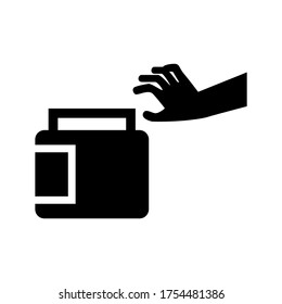 pickpocket icon or logo isolated sign symbol vector illustration - high quality black style vector icons

