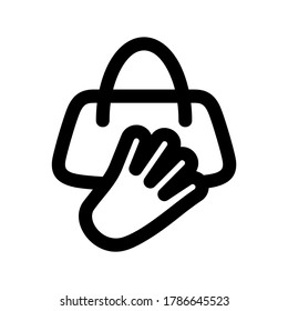 pickpocket icon or logo isolated sign symbol vector illustration - high quality black style vector icons
