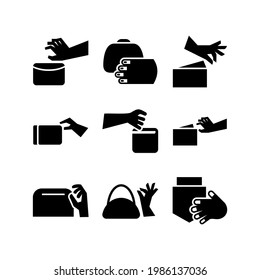 pickpocket icon or logo isolated sign symbol vector illustration - Collection of high quality black style vector icons
