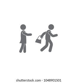 icono del pickembolo. Ilustración de elemento simple. plantilla de diseño de símbolos de bolsillo. Se puede usar para web y móvil con fondo blanco