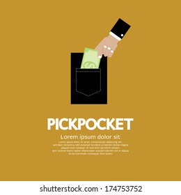 Pickpocket Vector Illustration