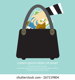 Pickpocket,Beware of your bag sign.