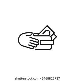 Pickpocketing icon. Simple pickpocketing icon for social media, app, and web design. Vector illustration.