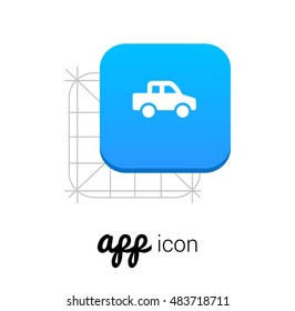 Pickup Blue Mobile App UI/UX Button Corporate Logo / Icon Design