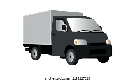 Pick-up box car vector illustration 