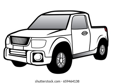 Pickup car cartoon