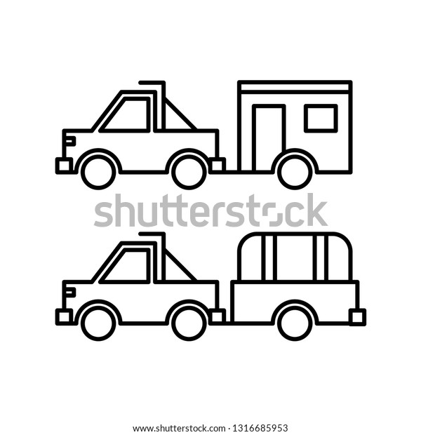 pickup car with extra car\
trailer