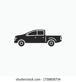 icono de la ilusión del vector de glifo de coche de recogida