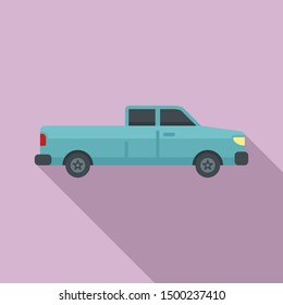 Pickup car icon. Flat illustration of pickup car vector icon for web design