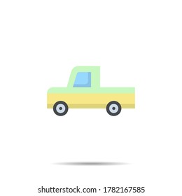 Pickup car icon line logo flat style  vector illustration 