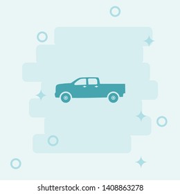 Pickup Car Icon. Simple icon, blue colored icon illustration. 