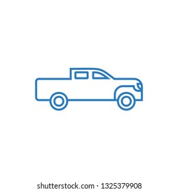 Pickup car icon - Vector illustration