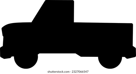Ilustración vectorial del icono del coche de recogida. Silueta de vehículo rural para icono, símbolo y signo. Recogida para el diseño de coches, vehículos, camiones, transporte, entrega, paquete y tránsito.