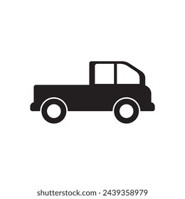 icono de coche pick-up ilustración vectorial diseño de logotipo