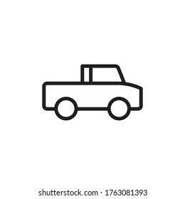 pickup car icon vector logo design