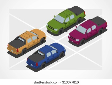 Pickup car for Isometric world