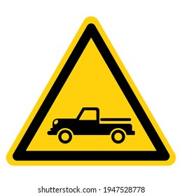 Pickup Car Symbol Sign,Vector Illustration, Isolate On White Background Label. EPS10